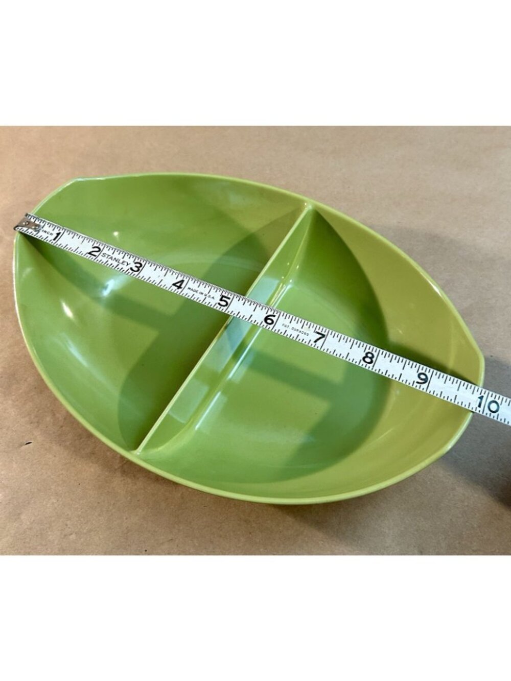 Vintage 10 pc. Oneida Melamine Avocado Green Serving Bowls, Plates & Small Bowls - Picture 11 of 16